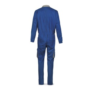 Combinaison bleue en coton 270 g. Multi-poches 2