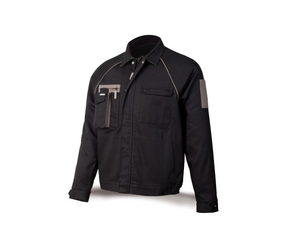 Veste coton 270 g. Coloris noir.