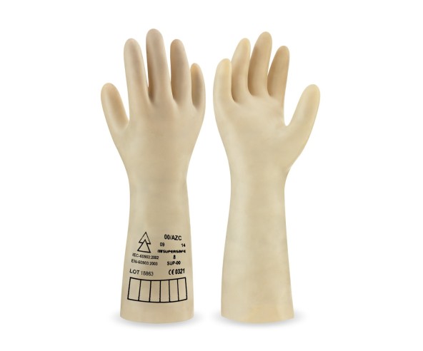 Gants latex naturel pour travaux électriques...
