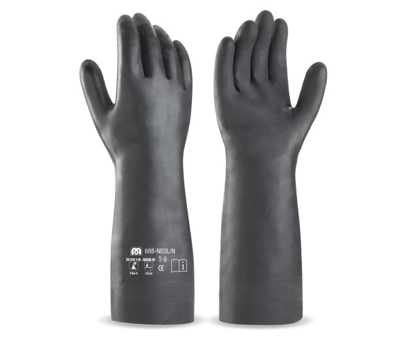 Gant long néoprène, coloris noir, risques...